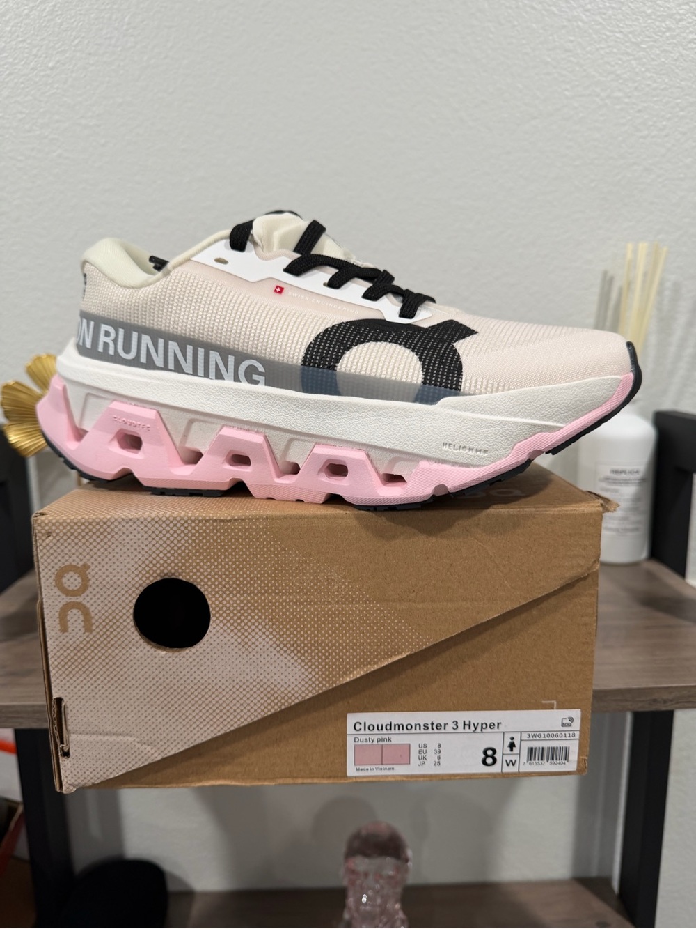 On Running Cloudmonster 3 Hyper — Dusty Pink & Cream